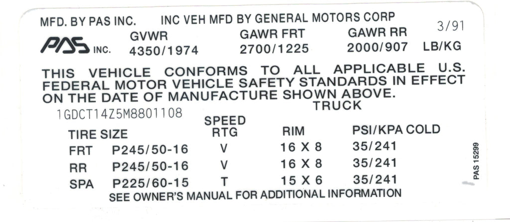 91 Syclone OEM Decals – SportmachinesStore