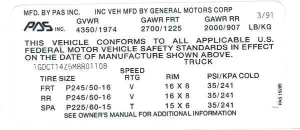 91 Syclone OEM Decals – SportmachinesStore